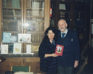 Autorin Annegret Mainzer trifft Nikolai N. Bobrinski 1999 in Moskau 